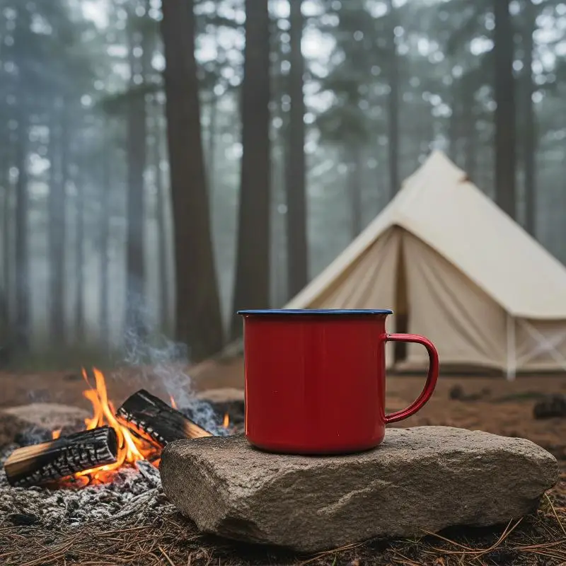 Enamel Coffee Mugs Shatterproof Custom Personalized Logo Multiple Colors for Home Camping Office Gift Use