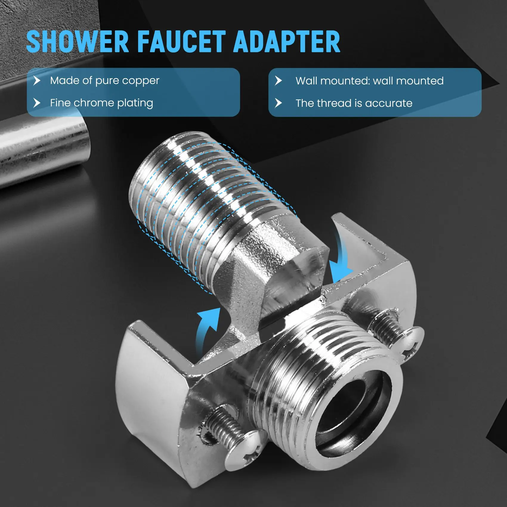 Adjusting the Angle of Intake Pipe Copper Shower Head Angled Curved Foot Eccentric Screw Corner Faucet Accessor B