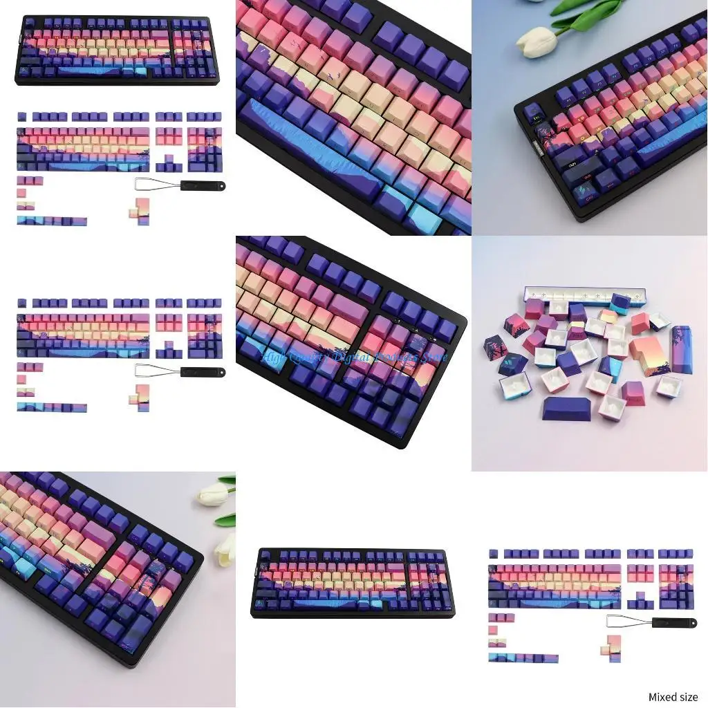 

U2JE Keycap Oil-Resistant Doubleshots PBT Keycaps for 124 Keys Mechanical Keyboard