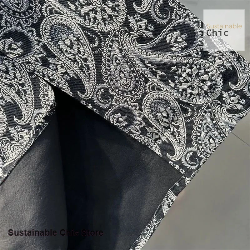 Nuova gonna elegante cinese retrò con fiori di anacardi femminile autunno e inverno nuova moda gonna casual dritta ricamata sottile.