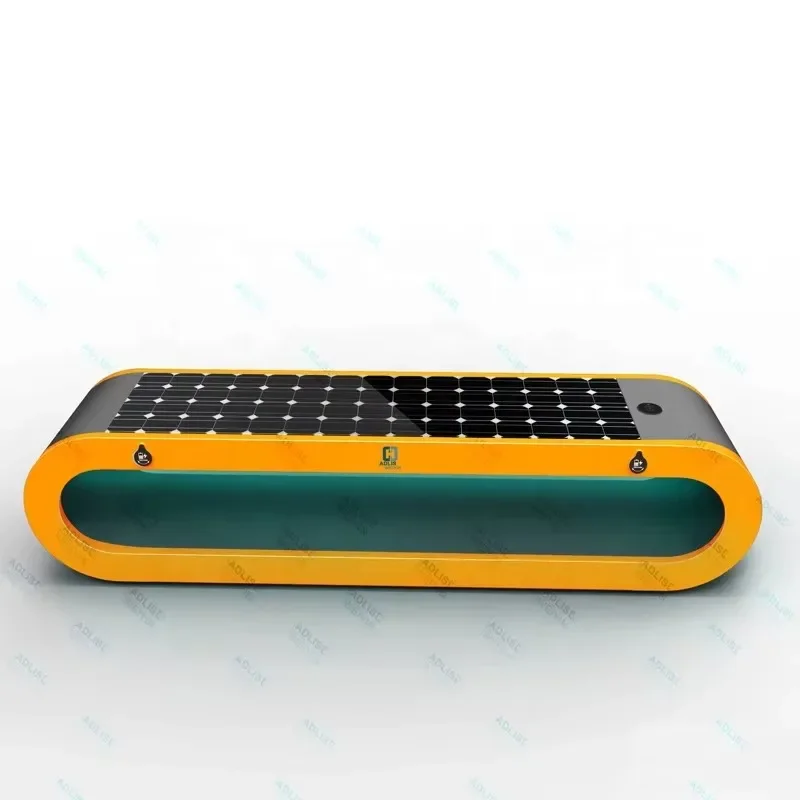 Hot Sale Urban Smart Solar Energy Bench Wireless Charging Steel Park Bench Direct From Supplier