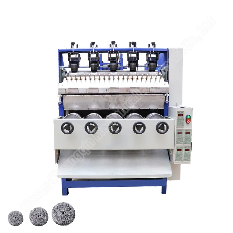 Mesh scrubber knitting machine scrubber knitting machine galvanized scourer making machine