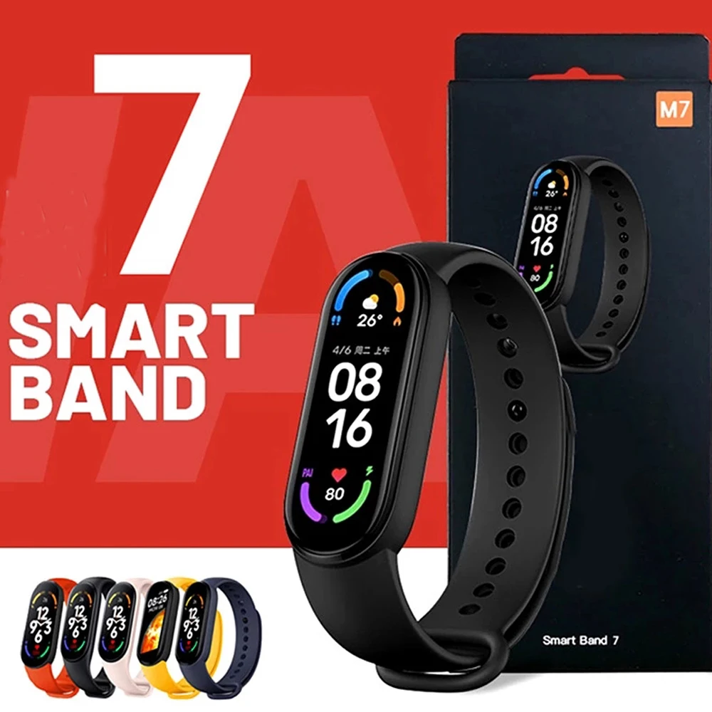 Smart Watch 7 per Android IOS Smart Band Sport uomo donna pressione sanguigna frequenza cardiaca IP67 braccialetto Fitness Monitor impermeabile