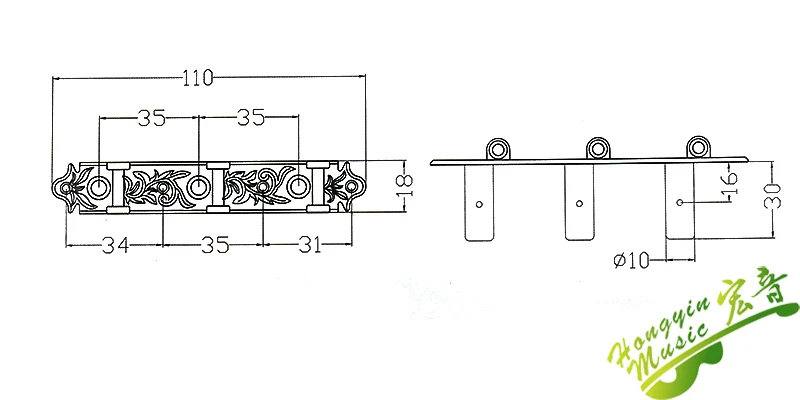 HUATOOL Klassische Gitarre Tri-Integrierter Knopf, Saitenwinder-Knopf, Stimmwirbel, Metallzubehör – Detail 15