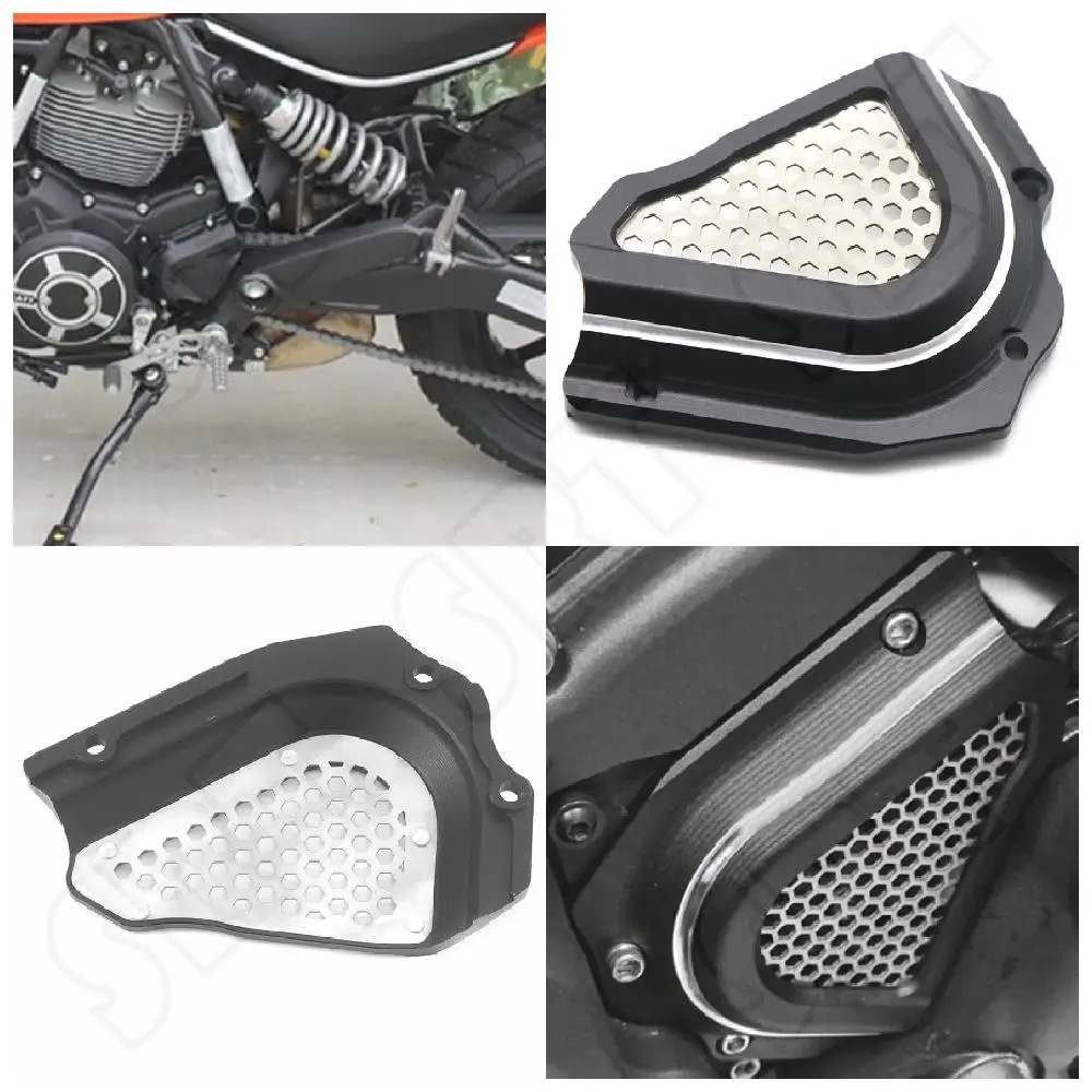 

Fits for Ducati Scrambler 800 400 Lcon Cafe Racer Classic 2015-2019 Motorcycle Engine Front Sprocket Chain Cover Protector Guard