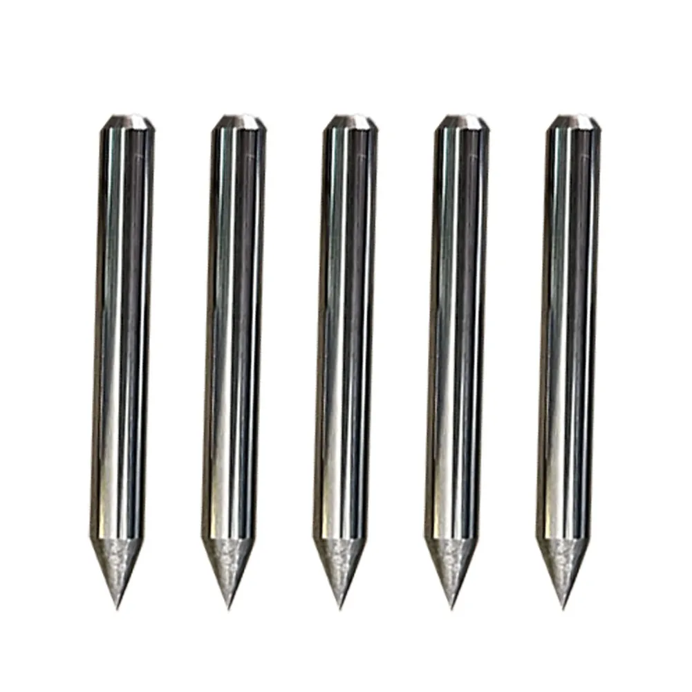 Plotter Engraving For Electric Cutting Carbide Engraver Bit 21x3.2mm 5pcs Carbide Not Easy To Drop Silver For Metal