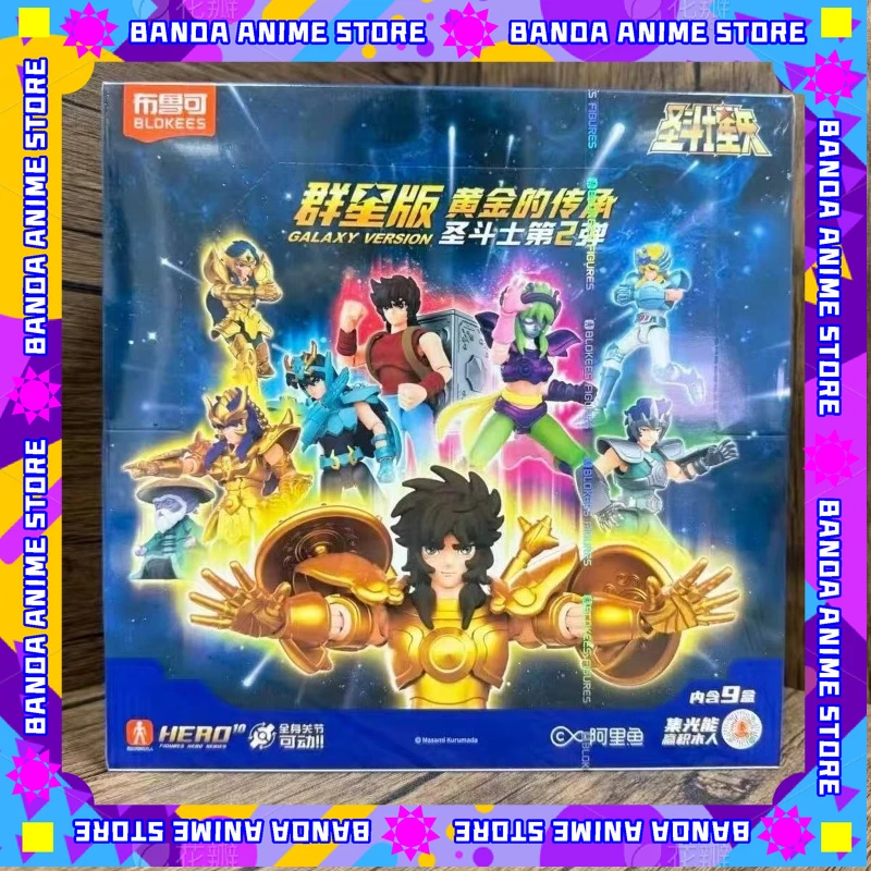 

В наличии оригинальные Blokees Saint Seiya Galaxy V1V2 версия Стрелец Ширю Хёга Очикуус Шейна Водолей фигурка игрушки подарок