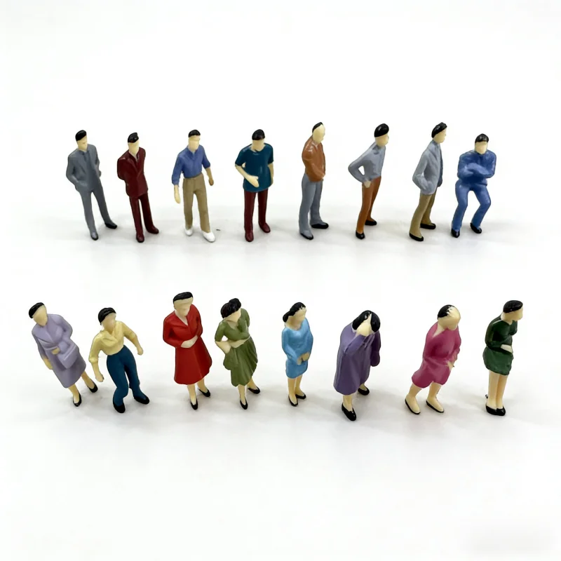 10pcs1:50 Scale Miniature Figure Set 8 Male 8 Female Sand Table Model Material Micro Landscape Scene DIY Diorama Accessory