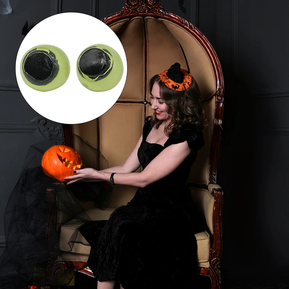 24 Stück leuchtende Augapfel-Spielzeuge, gefälschte Horror-Kugeln, gruselige Dekoration, Halloween-Party-Geschenk, leuchtend dunkel, gruselige Atmosphäre, umweltfreundlich
