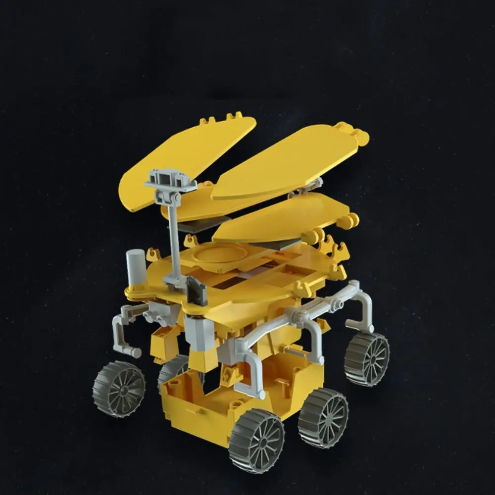 Espaço de plástico mars modelo de carro figuras de ação de energia solar zhu rong modelo de carro brinquedos montagem ornamento modelo fundido decoração