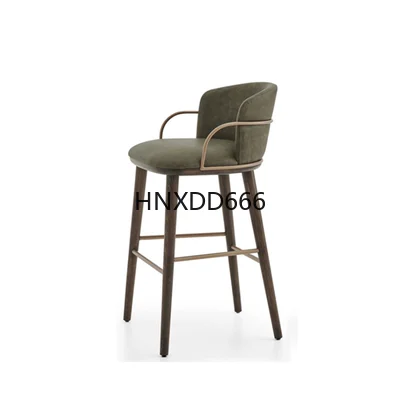 

Simple modern bar chair Solid wood metal bar chair