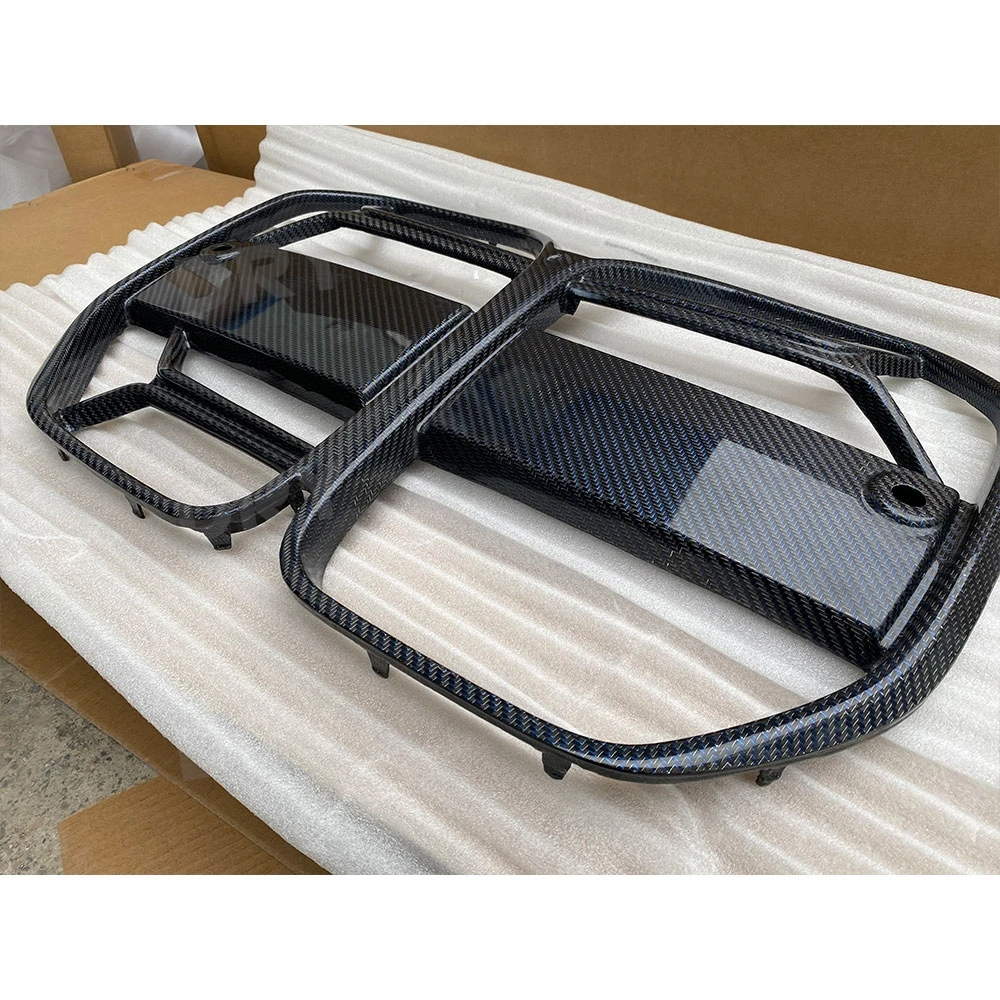 Dry Carbon Fiber Racing Grille For BMW G22 G23 Coupe 2021+ Car Front Bumper Grill Mesh Auto Racing Grid Body Kits Accessories