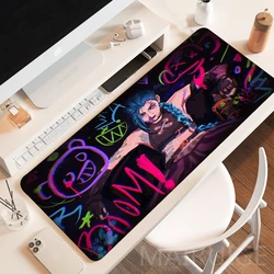 Jinx Vi Muismatten Mousepad Toetsenbord Muismat 400*900Mm Anime Arcane Matten Gaming Accessoires Gamer Tapijt Tapijt Lol grote Bureau Mat