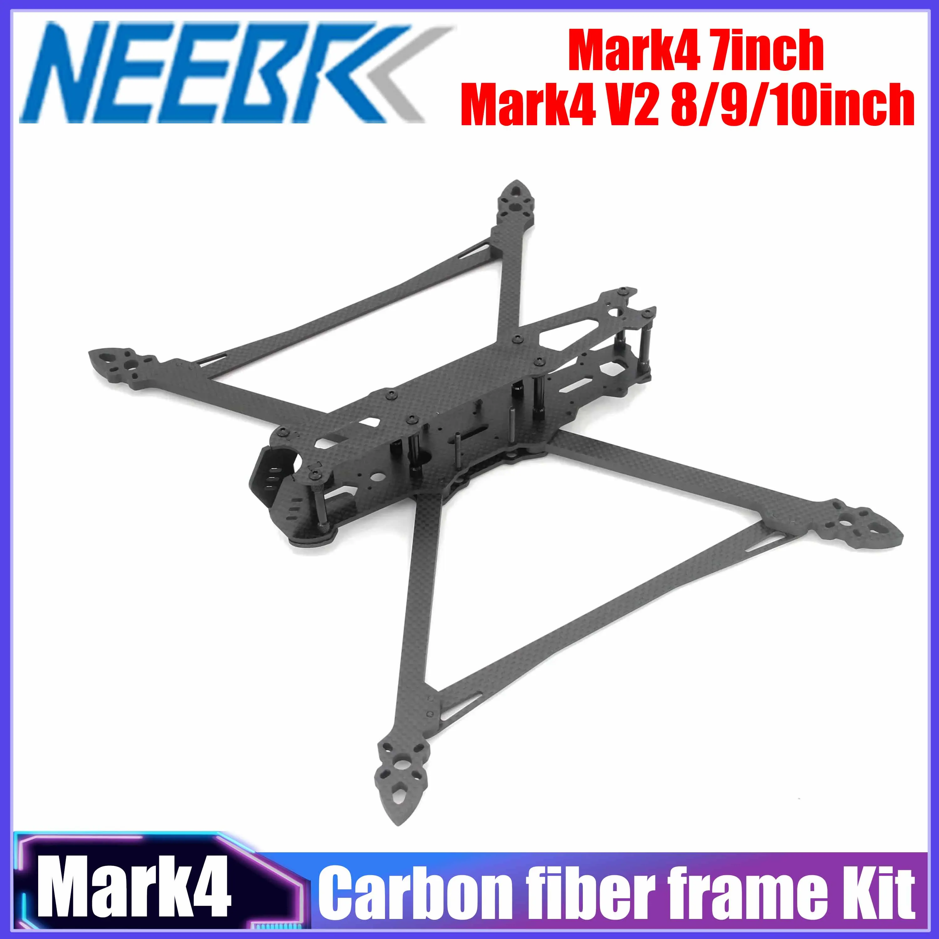 Mark4 7inch 295mm Mark4 V2 8/9/10inch 367/387/427mm Carbon Fiber Kit for RC FPV Racing Drone Quadcopter Freestyle DIY Toy Parts