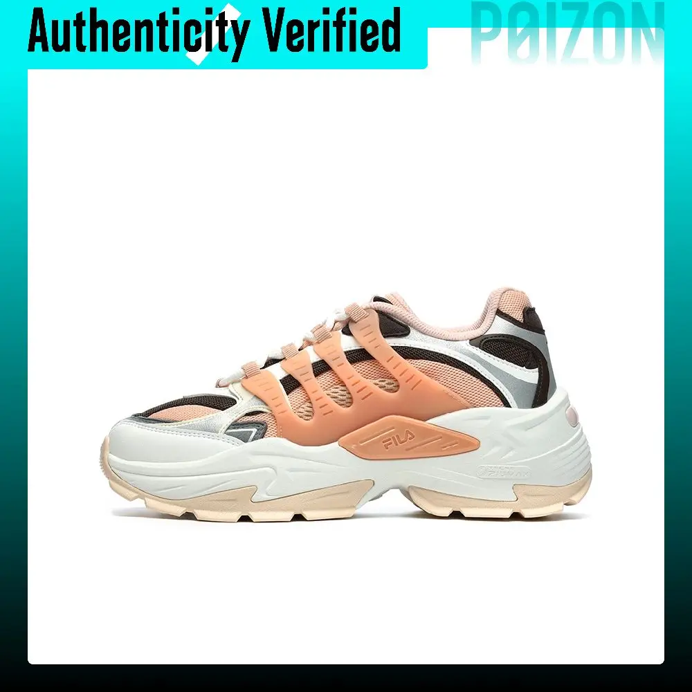 FILA Corallo Textile, Synthetic Leather, TPU Abrasion Resistant Low top Casual Shoes Women's White Pink Silver F12W241116FPC