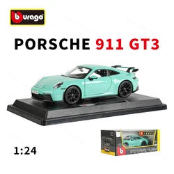 Bburago 1:24 Porsche 911 GT3 Sports Car Static Die Cast Vehicles Collectible Model Car Toys