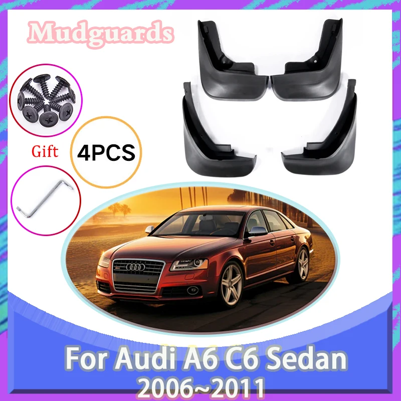 

Car Mud Guard For Audi A6 C6 Sedan 2006 2007 2008 2009 2010 2011 ABS Mudguards Mudflaps Mud Guard Fenders Wheel Auto Accessories