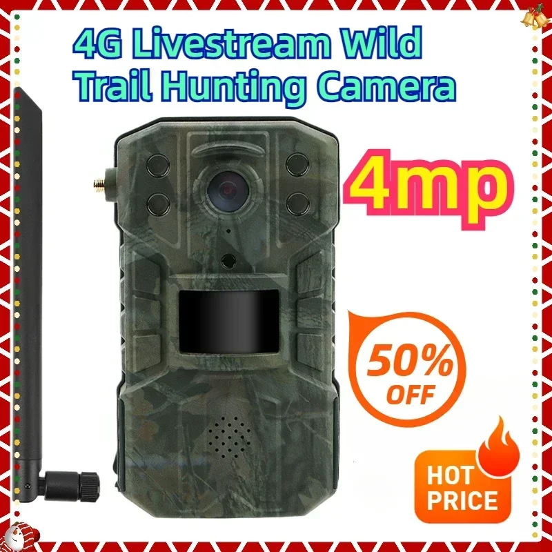 

940nm Invisible Infrared Light Rechargeable Battery Wireless CCTV Camera 4G Livestream Wild Trail Hunting Camera