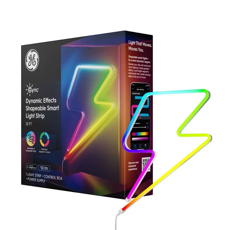 

10ft Smart Neon LED Strip Lights Bendable WiFi App Control Music Sync Alexa Google Home for Party Gaming Room Decoration