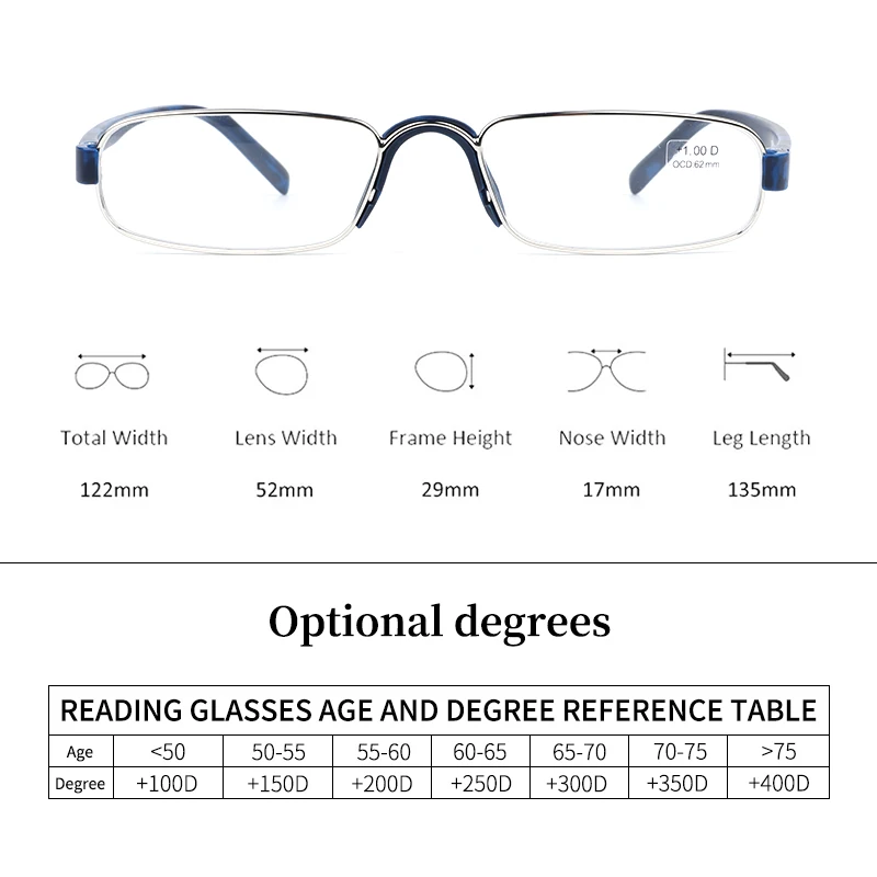 Guanhao lunettes de lecture optiques transparentes homme clair femmes presbytie hypermétropie lunettes de lecture cadre alliage ultraléger HD vue