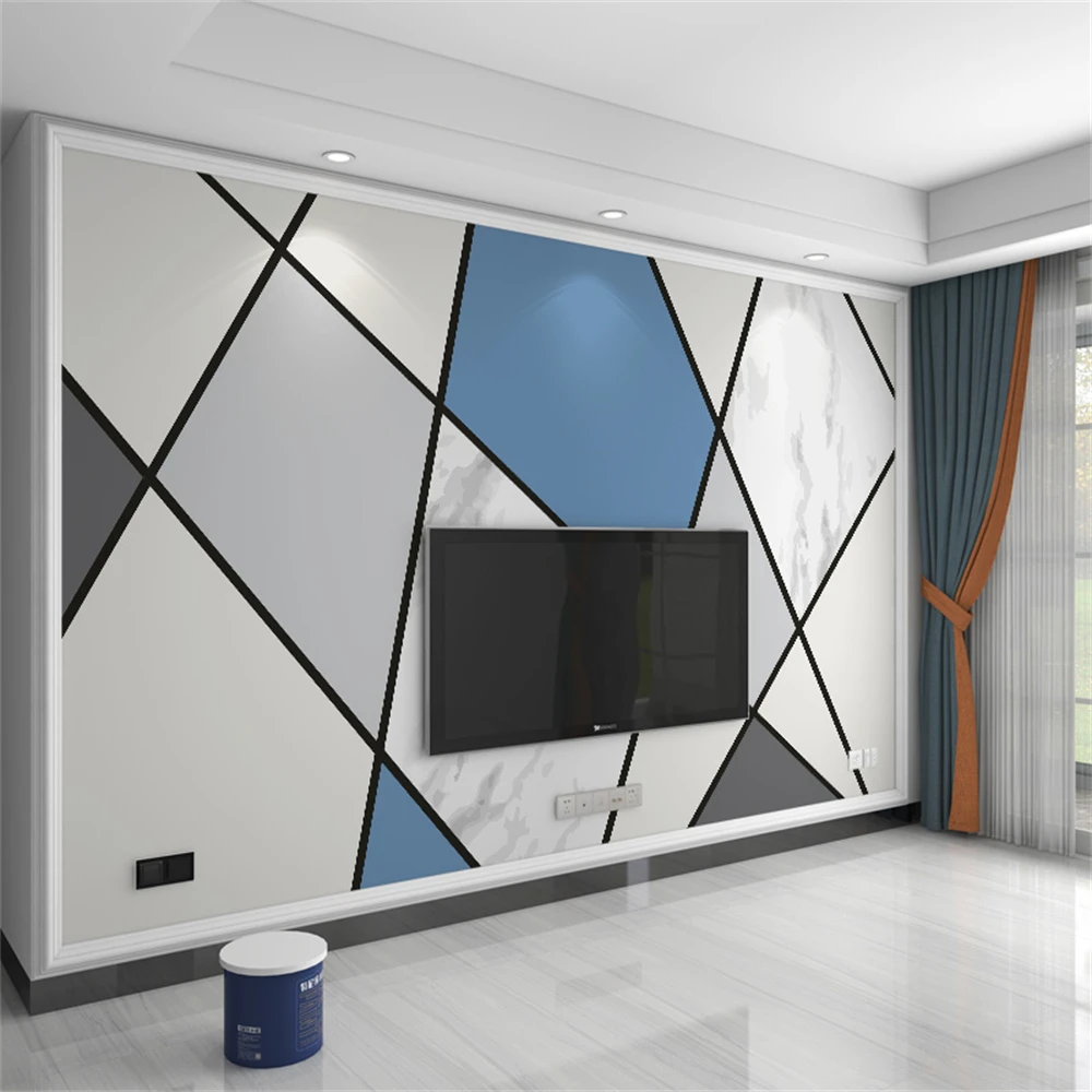 custom 3D Mural Geometric stone and wood grain Murals Wallpaper for Wall KTV Bar Tooling Home Decoration Wall Painting Stickers