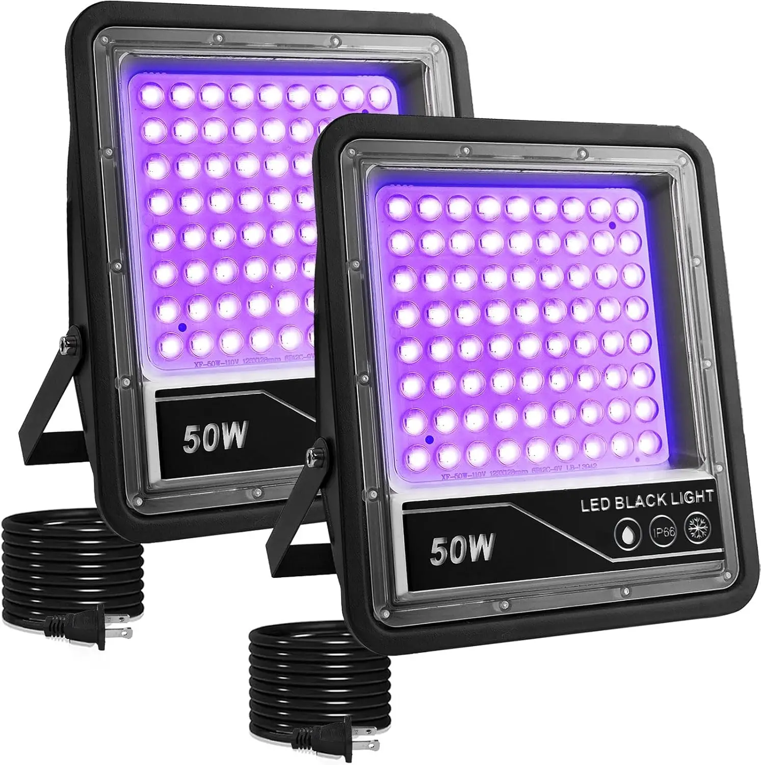 

50W LED Black Light, INDMIRD Black Lights for Glow Party, IP66 Waterproof Blacklight UV Flood Light, Glow in The Dark, Upgrad