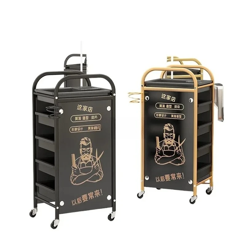 yjq  trolley hair salon special barber shop tool cabinet perm and dyeing tool cart storage