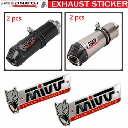 2 PCS For MIVV MK3 Motorcycle Escape Exhaust Pipe Stickers KTM Aprilia Yamaha Kawasaki Honda CF MOTO Ducati Suzuki Benelli Vespa