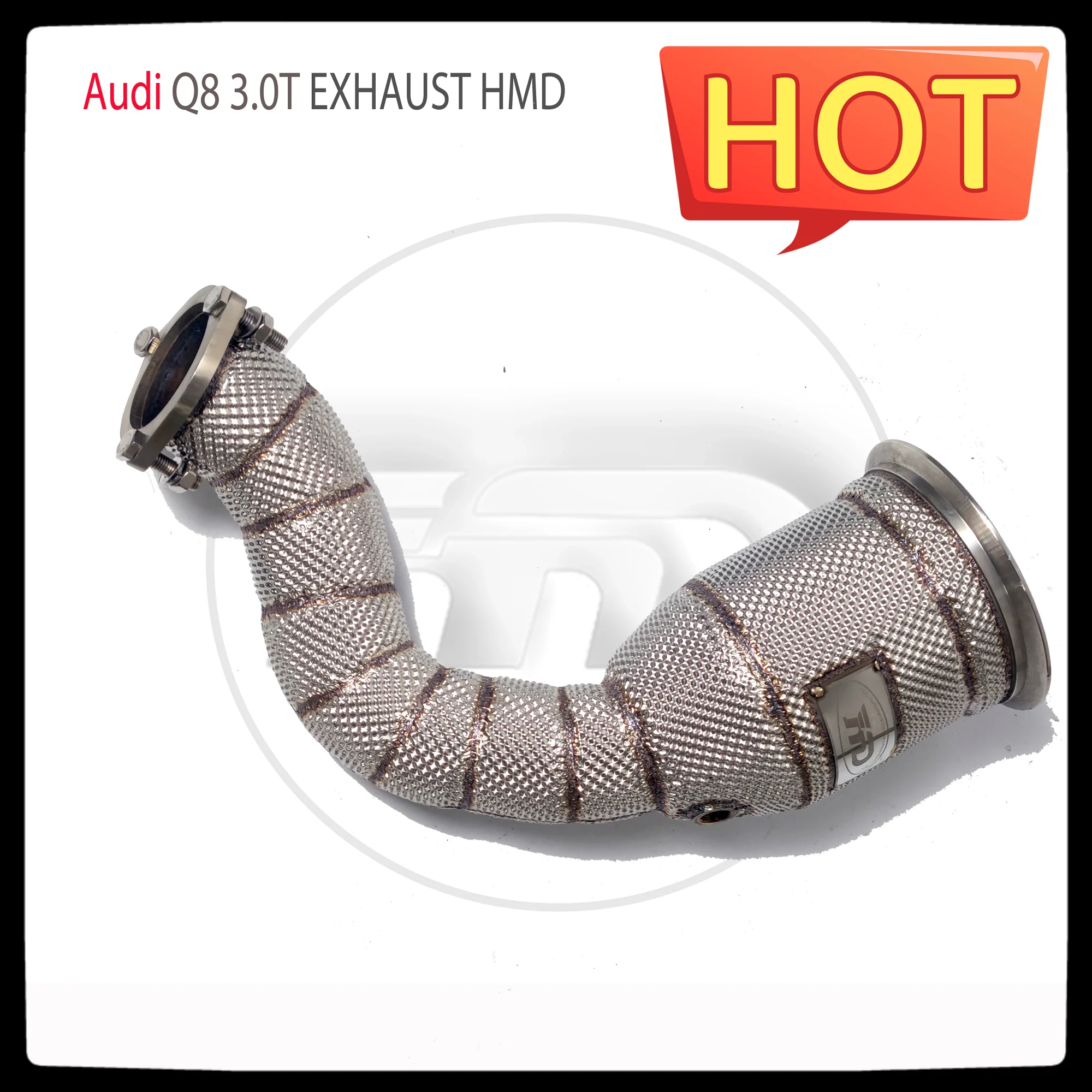 

HMD Exhaust Manifold High Flow Downpipe for Audi Q8 3.0T Car Accessories With Catalytic Header Without Cat Catless Pipe