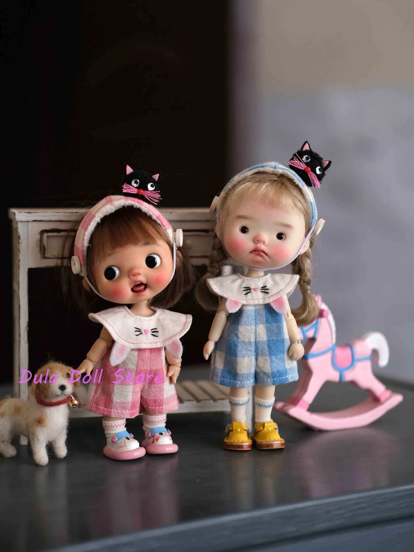 

2026 Dula Doll Clothes Little Frog, Little Yellow Duck Little White Rabbit Pink Cat Blue Cat set for ob11