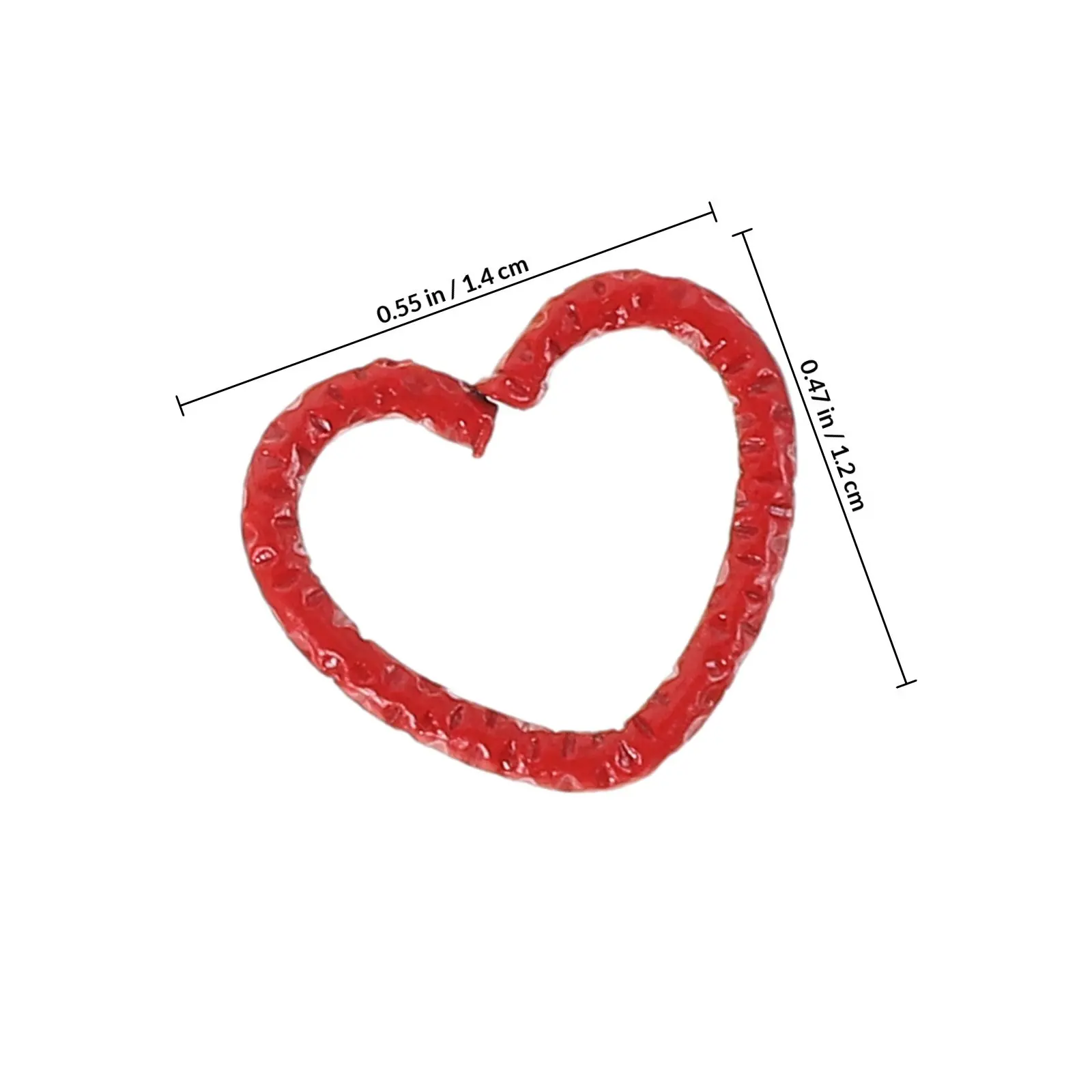 50Pcs Colorful Metal Heart-Shaped Hair Cuffs for Braids Buns Ponytails Stage Performances Festival Wedding DIY Hairstyling