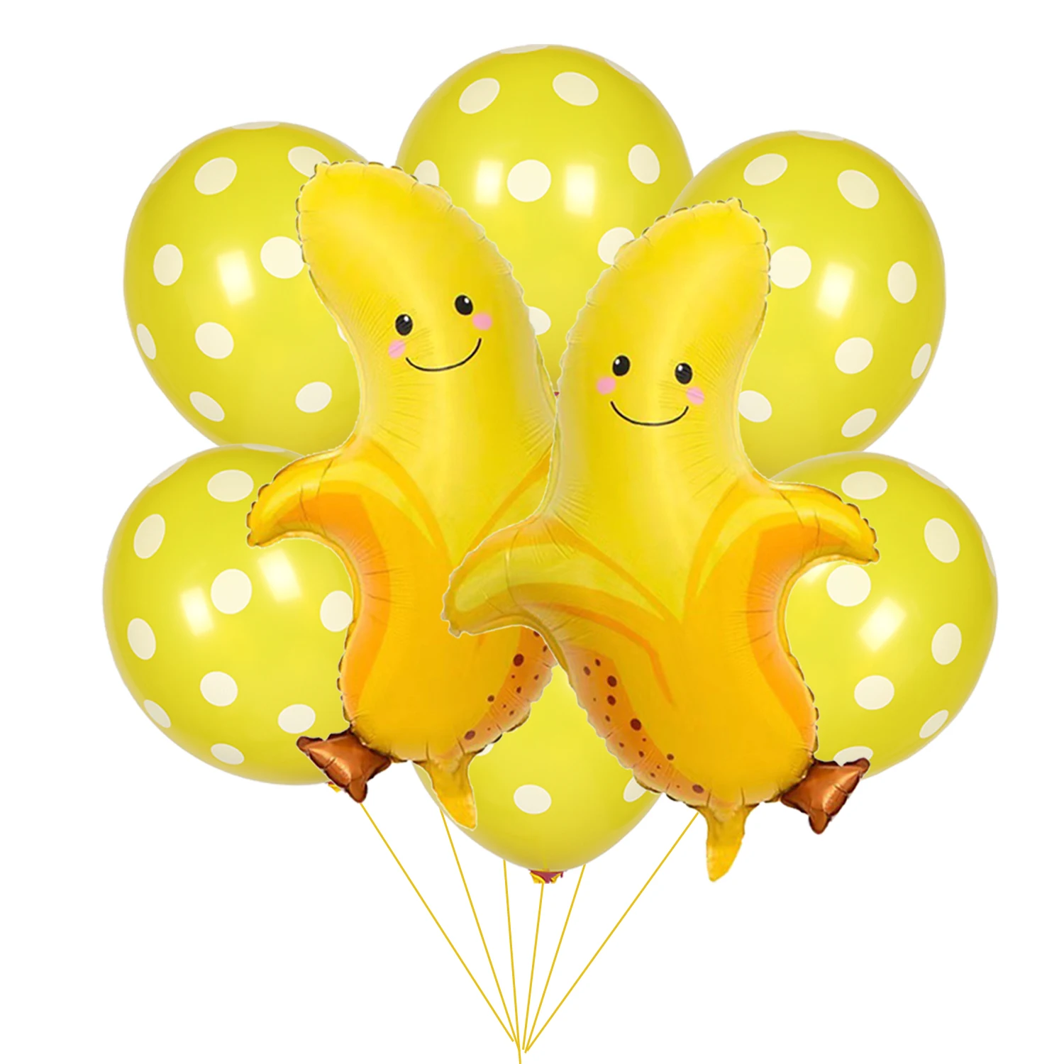 

Sursurprise-Banana Balloons Kit for Kids, Birthday Party Decorations, Banner, Polka Dot, Foil Balloons, Baby Shower Decor Suppli