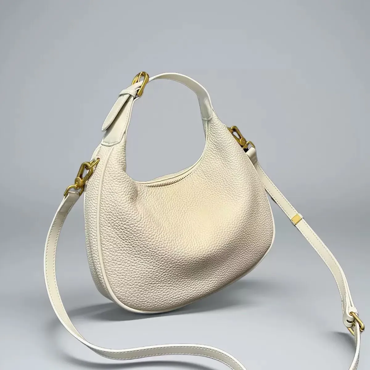 Real Leather Crossbody Bag for Women New France Underarm Bags Luxury Shoulder Bags Female Simple Retro Handbags Travel Purses