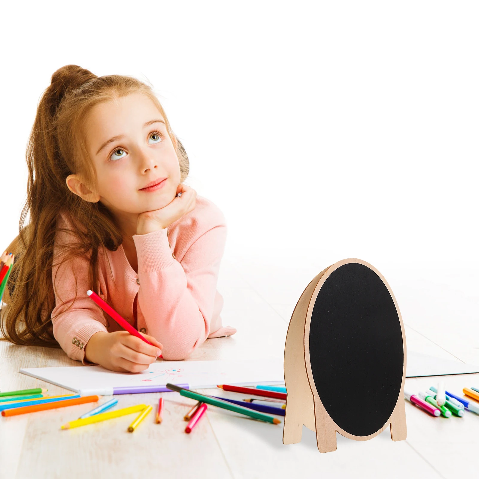 2 Pcs Welcome Children's Paintings of Small Blackboards Reusable Positive and Negative Office