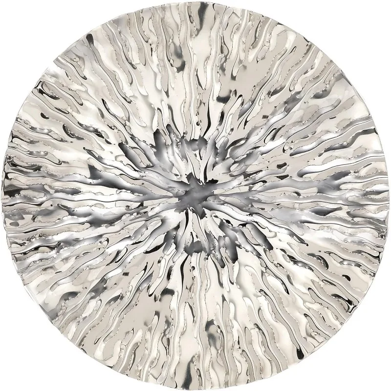 79 لوحة معدنية من الفولاذ المقاوم للصدأ لتزيين جدران المنزل مع تصميم مطروق، مجموعة من 9 فنات جدارية 16 بوصة عمق، فضي