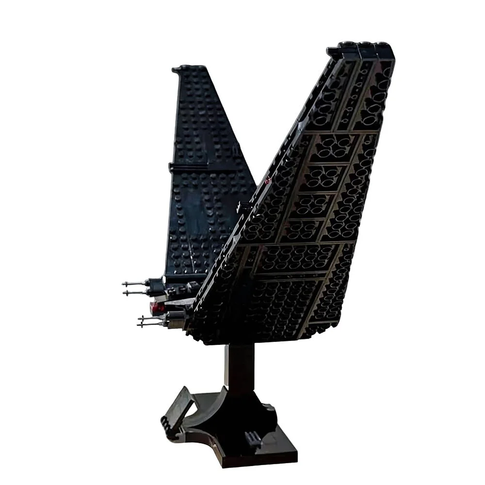 386PCS Dark Futuristic Interstellar Shuttle Assemble Model Sci-Fi Space Craft Desktop Decor Figurine Adult Home Collection Gift