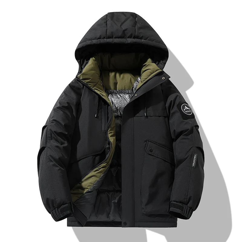 

Hooded Casual Brand Mens Autumn Windproof Outwear Hat Parkas New Winter Jacket Male Men Warm Waterproof Parkas Jacket Coat Mens
