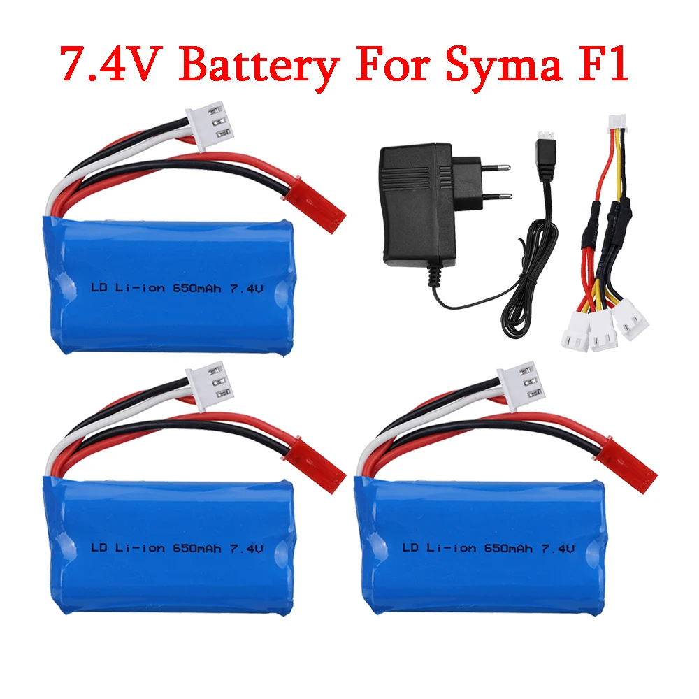 

7.4V Battery For Syma F1 FX059 Huajun W608-7 HJ370 rc drone Attop YD712 YD921 FT007 Remote Control boat 7.4v 650mah battery