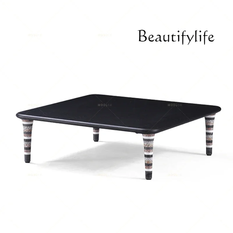 

vV Medieval style solid wood coffee table retro living room home designer coffee table small apartment light luxury advanced