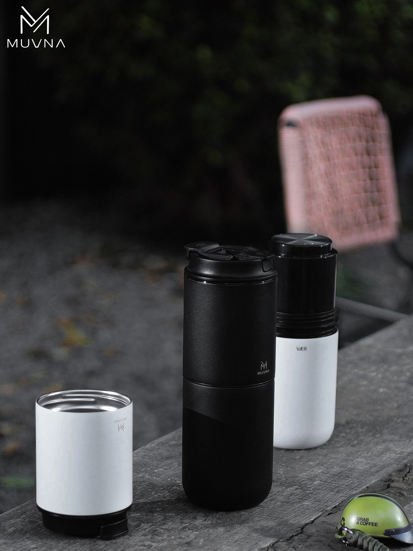 

Muvna Portable Pour over Coffee Machine for outdoor travel & Home,3-in-1 pour-over coffee dripper Portable electric grinder