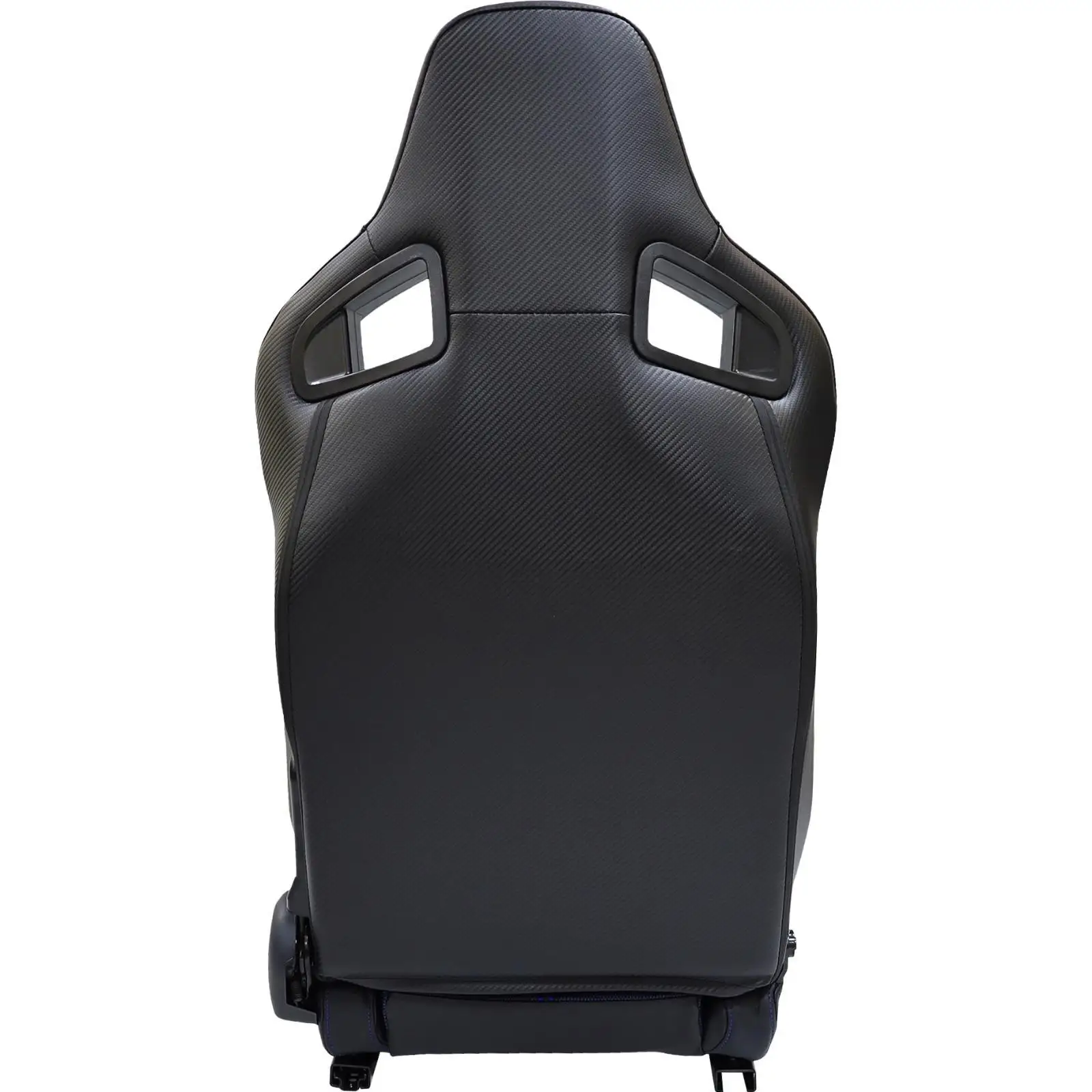 Sedile Auto Universale in Memory Foam, Design Ergonomico a Guscio, Blu con Barra Verticale Ricamata per Upgrade Auto