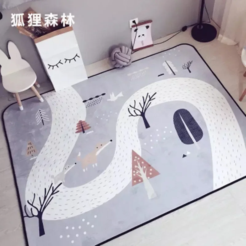 

150X190CM Crystal Cashmere large Area Carpets For Living Room Cartoon Children Bedroom Rugs And Carpets Kids Play Mat Rug