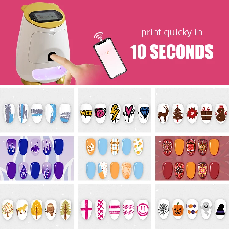 Wholesale China Robot Touch Screen Smart Nail Painting Machine Full Color Nail Art Designer Machine Printer 3d