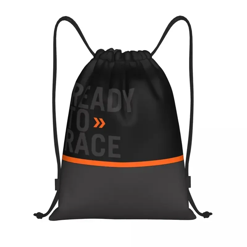 

Custom ready to race motocross bike drawstring backpack women men gym sport sackpack portable endurance racing training bag sack