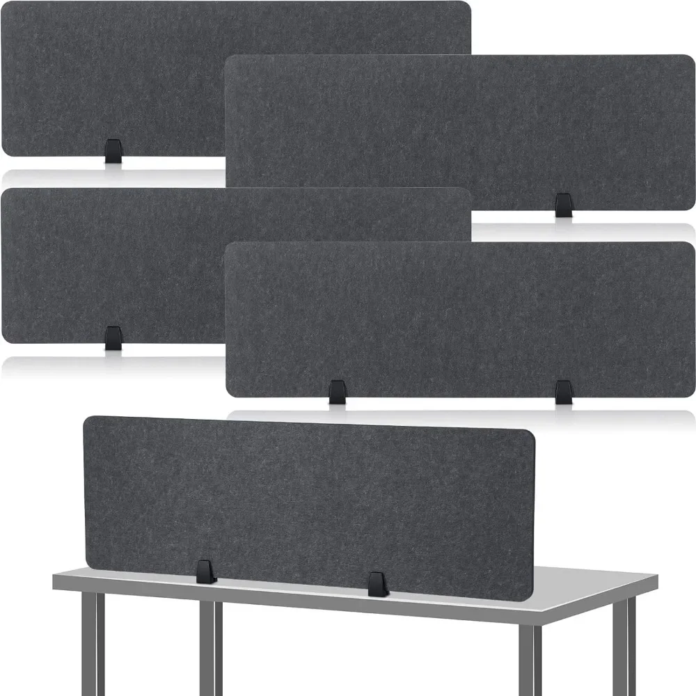 

4 Pack Acoustic Desk Divider Soundproof Desks Privacy Panel Freestanding Desk Partitions Sound Absorbing Divider for Office