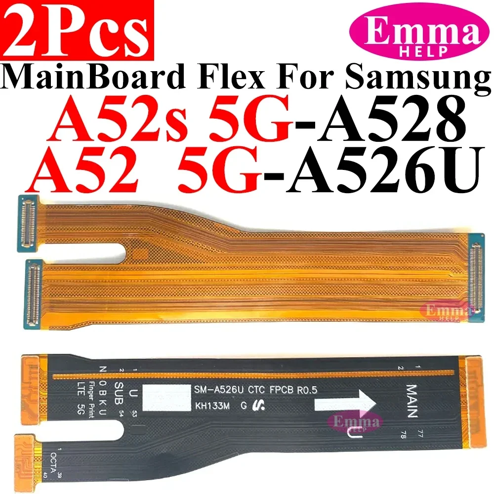 EmmaHelp 2Pcs Mainboard Main board Flex Cable Motherboard Dock For Samsung A21 A22 A32 A41 A51 A71 A32 A52 A72 A34 A54  MainFlex