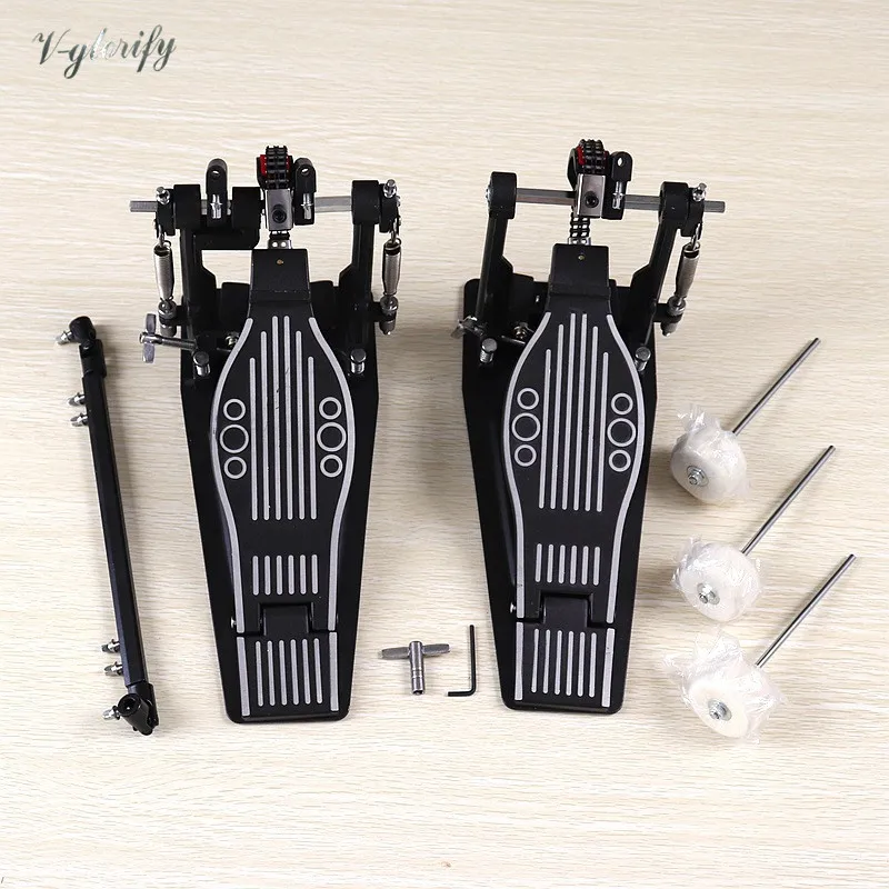 Double Pedal Bass Pedal Drum Set Double Pedal Double Bass Drum Pedal Bass Drum Kick Pedal for Percussion Drummer Instrument