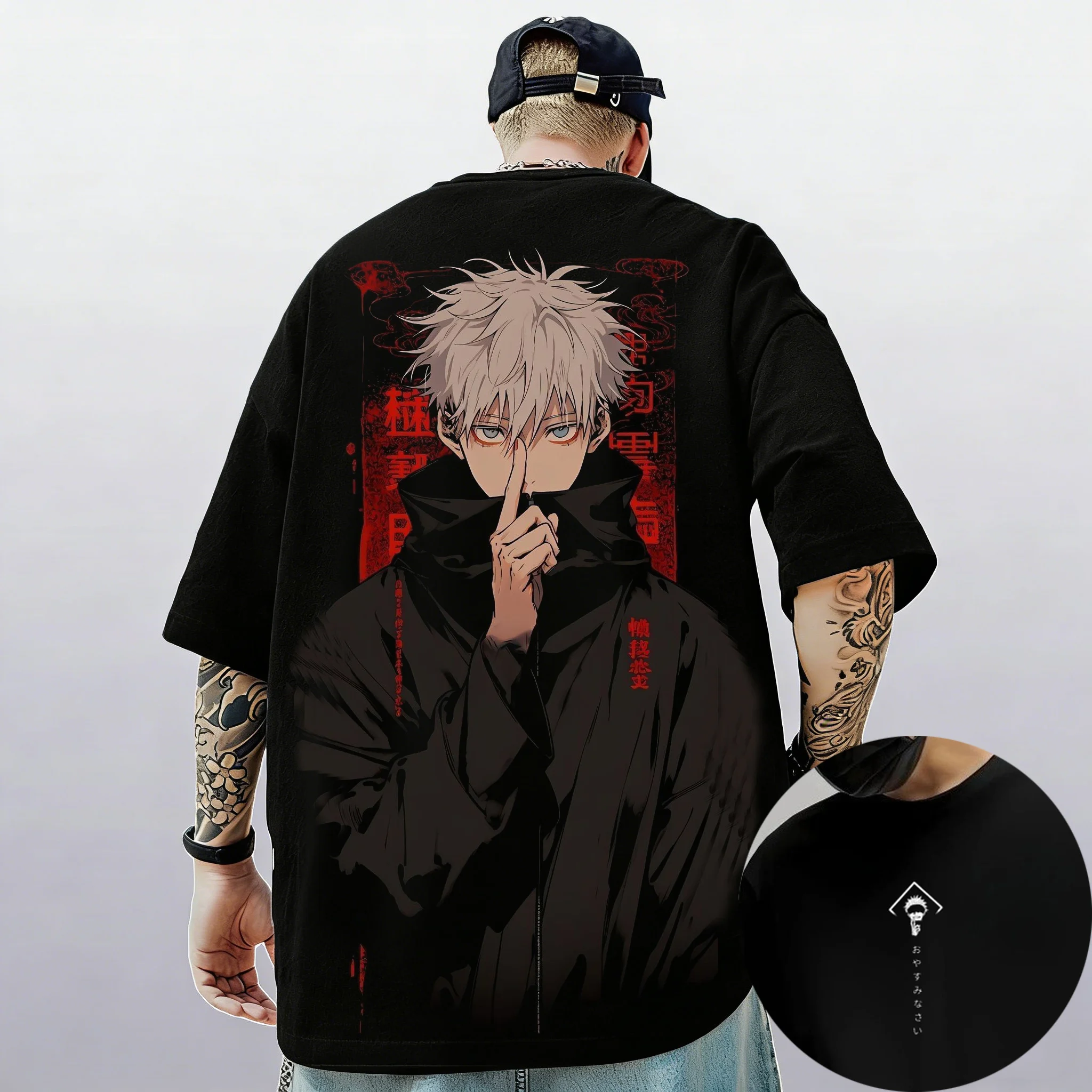 

Gojo Satoru Jujutsu Kaisen Футболка с короткими рукавами и принтом Хлопковая детская одежда Забавные футболки с круглым вырезом Harajuku Y2K Новое поступление