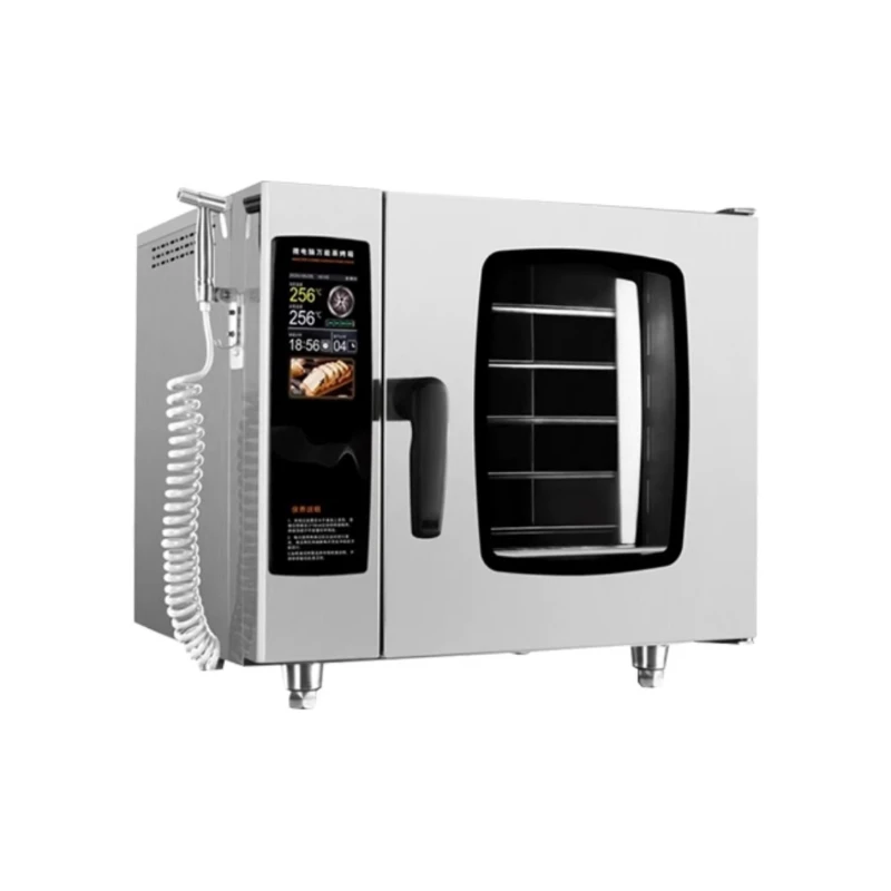 فرن كهربائي متوازن تجاري، فرن بخاري ذو سعة كبيرة، فرن يعمل بالغاز لتدوير الهواء الساخن لخبز البيتزا والبيض