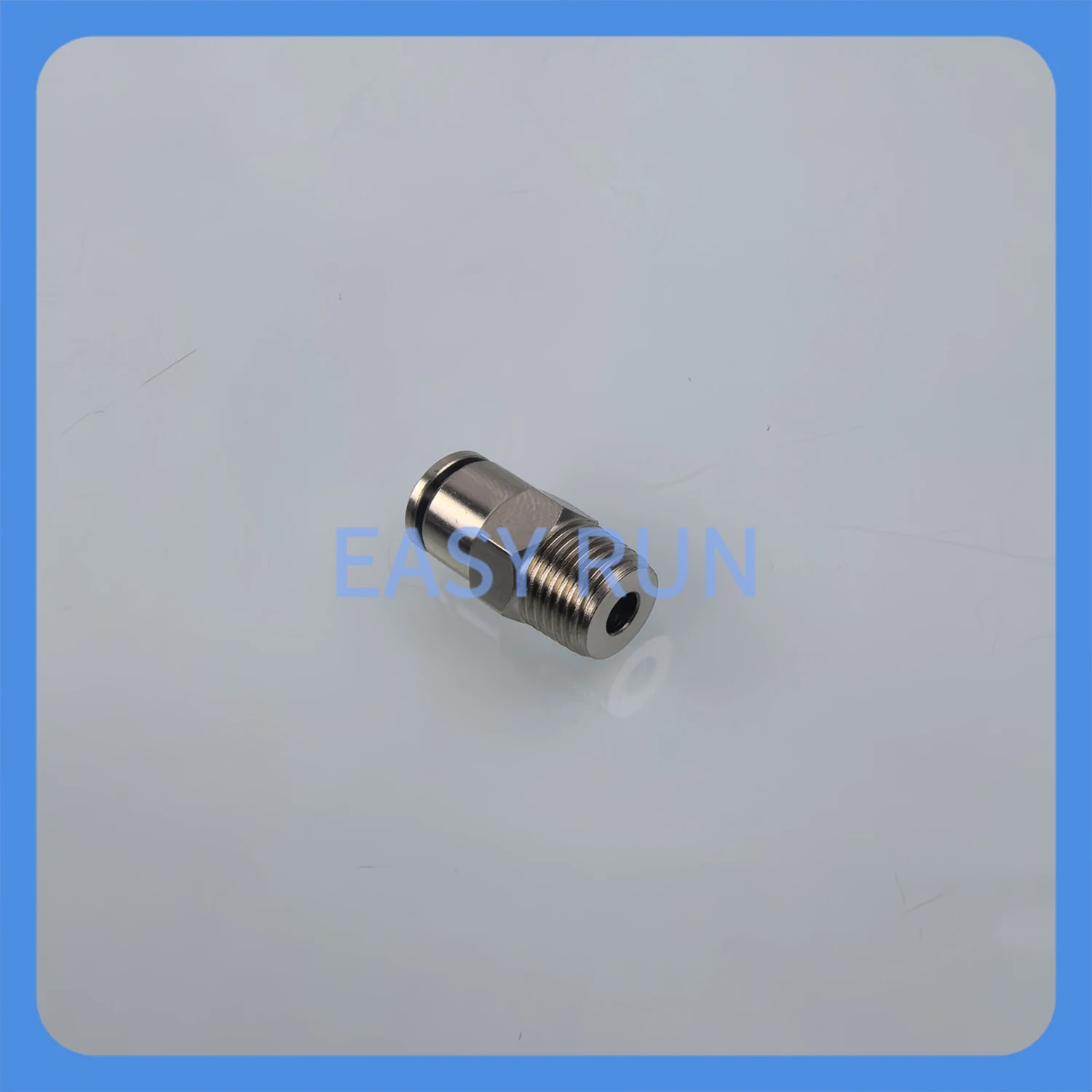 Oil circuit metal quick connector 4cm straight M10*1 external thread oil pipe quick insert straight connector